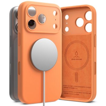 Ringke Silicone Magnetic MagSafe Phone Case Cover iPhone 17 Pro Max - Orange