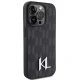 Karl Lagerfeld Leather Monogram Case for iPhone 15 Pro Black