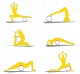 4Fizjo Dharma XXL Yoga and Stretching Wheel, 40 cm, Yellow/Black