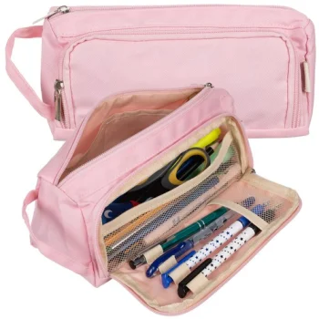 Maaleo 00024519 Two-Compartment School Pencil Case, Pink