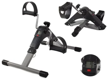 Compact Portable Arm and Leg Pedal Exerciser Mini Bike with Display