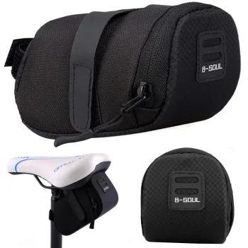 Waterproof Bicycle Saddle Bag Black