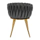 Velvet Salon Chair 4Rico QS-GW06G, Grey
