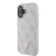 Guess iPhone 16 Case Leather Metal Logo Strass Crossbody, Pink