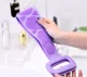 Bath Sponge Shower Body Legs Massager Silicone Brush, Purple