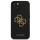 Guess GUHCP13SLS4GGBK Silicone 4G Case for iPhone 13 mini, Black