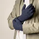 Braided Phone Gloves with Finger Cut-Outs - Black
