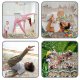Nukido NK-340 Double-sided Foldable XPE Foam Play Mat Pad Rug for Kids, Earth-Train, 200x180cm