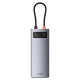 Baseus Metal Gleam 7in1 HDMI 4K 60Hz USB-C Hub / 3x USB 3.0 / USB-C PD / SD / microSD - Gray