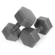 Hex dumbbells set 2x4 kg ModernHome fitness weights, grey