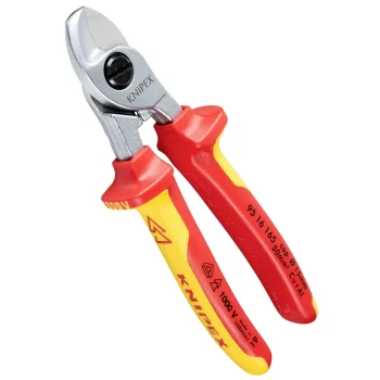 Cable Shears KNIPEX 95 16 165, 165 mm, Red/Yellow
