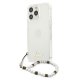 Guess Pearl Transparent Hardcase for iPhone 13 / 13 Pro with Pearl Charm