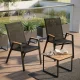 MultiGarden Garden Chair Set, 4 pcs, Black