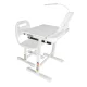 Adjustable Kids Desk and Chair Set with USB LED Lamp, White