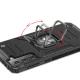 Wozinsky Ring Armor Hybrid Case for Samsung Galaxy S22+ with Ring Holder and Stand, Red