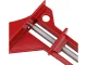 Right Angle Corner Clamp 75 mm with Two Spindles, Metal Woodworking Vise, Red