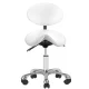 Giovanni 1025 Cosmetic Stool with Backrest, White