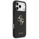 Guess iPhone 17 Pro Max Case Grained Big 4G & Classic Logo, Black
