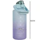 Trizand 2L Motivational Water Bottle, Purple/Blue