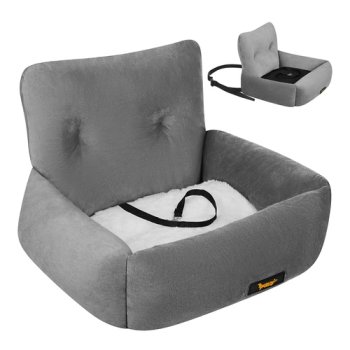 Small Dog Car Seat Purlov S 44x35x30cm, Grey
