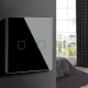 Double Touch Light Switch Maclean MCE703B, Tempered Glass, Black