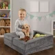 Ecotoys TMSRT-16-GY Folding Modular Kids Sofa, 4 Elements, Grey