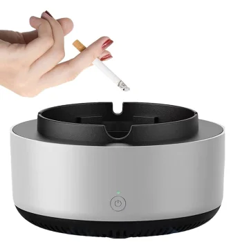 Smart Self-Extinguishing Car Ashtray, White