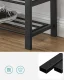 Industrial Shoe Bench with Padded Seat and 2 Shelves for Entryway