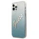 Guess Case for iPhone 12 / 12 Pro Glitter Gradient Script Blue