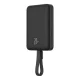 Baseus Magnetic Mini MagSafe 10000mAh 20W powerbank with built-in Lightning cable - black + Baseus Simple Series USB-C...