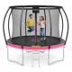 4Fizjo PRO Garden Trampoline for Kids with Safety Net, 312 cm (10FT), Pink/Black