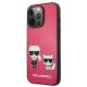 Apple iPhone 13 Pro 6.1\" Karl Lagerfeld Ikonik Karl&Choupette Case Cover (KLHCP13LPCUSKCP), Fuchsia