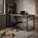 ModernHome Computer Desk with Shelves 120x60 cm Industrial Home Office Desk, Dark Walnut