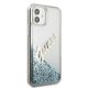 Guess iPhone 12 mini Case Glitter Vintage Script, Blue