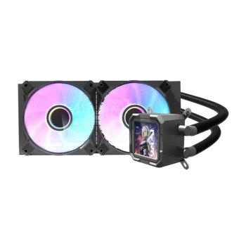 Darkflash DV240S CPU Liquid Cooler, 240mm, IPS LCD, Black