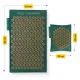 4FIZJO ECO Acupressure Mat with Pillow and Bag, Green/Gold