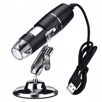 USB Digital Microscope 1000x with 8 LED Illumination and Stand
