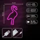 Flamingo LED Neon Sign for Wall Decor, USB or Battery Powered Light, Pink