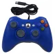 Wired gamepad for PC and Xbox 360 with vibration, blue
