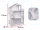LULILO Children\'s Bookshelf Wardrobe Toy House, 116cm