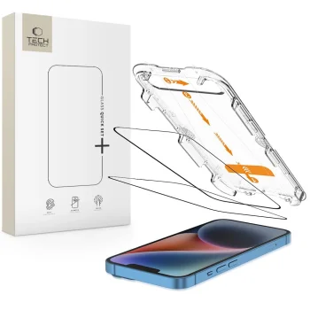 Tech-Protect iPhone 13 / 14 / 16e / 17e Tempered Glass Quick Set+ 2-Pack