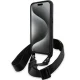 BMW M Edition Carbon Tricolor Lines & Strap Case for iPhone 15 Pro Max - Black
