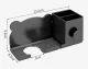 Wall-Mounted Hair Dryer Holder with Compartments, Black