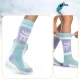 Qunature 037201 Ski Socks, Size 37-42 (S/M), Purple/Green
