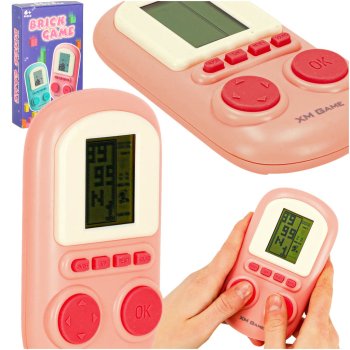 Handheld Electronic Skill Game Portable Mini Console, Pink