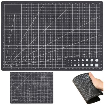 Double-sided self-healing cutting mat A4 for modeling, black