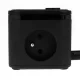 Huslog Cube Extension Cord with 3 Sockets and 4 USB Ports, Black