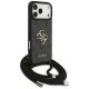 Guess 4G Big Logo Cord Stap Crossbody Phone Case Cover iPhone 17 Pro Max - Black