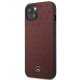 Mercedes iPhone 13 mini Case Leather Stars Pattern, Red