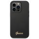 Guess Silicone Vintage Gold Logo Case for iPhone 14 Pro Black